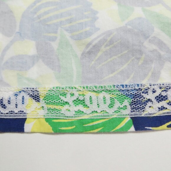 1990s Lilly Pulitzer Skirt Tulip Print Size 8 Blue Green Yellow Summer Wear - Picture 6 of 11